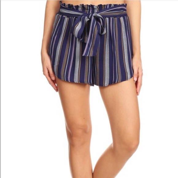 Brand New High Waist Shorts w/Front Bow - Picture 5 of 5